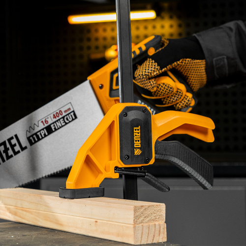 Струбцина F-образная, быстрозажимная, 300 х 80 мм, усиленный нейлоновый корпус Denzel купить в Москве с доставкой по всей России | ProtosMarket.ru