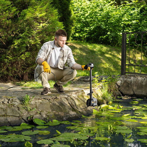 Насос фонтанный FNP110-34, 112 Вт, подъем 3,4 м, 3400 л/ч, колокольчик/каскад/гейзер Denzel по ценам производителя в Санкт-Петербурге с доставкой по всей России