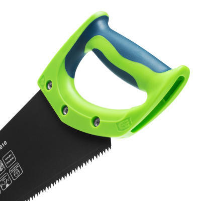 Ножовка по дереву "Зубец", 400 мм, 7-8 TPI, каленый зуб 2D, защитное покрытие, двухкомпонентная рукоятка Сибртех купить в Москве с доставкой по всей России | ProtosMarket.ru