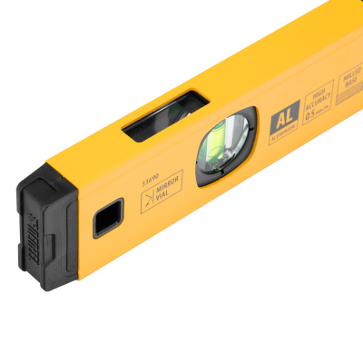 Уровень алюминиевый, магнит., фрезерованный, 3 глазка (1 зеркал.) 0,5 мм/м, 400 мм Denzel по ценам производителя в Санкт-Петербурге с доставкой по всей России