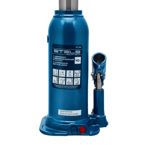 Домкрат гидравлический бутылочный, 10 т, h подъема 222-447 мм Stels по ценам производителя в Санкт-Петербурге с доставкой по всей России