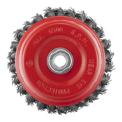 Щетка для УШМ, 125 мм, М14, "чашка", крученая проволока 0.8 мм Matrix по ценам производителя в Санкт-Петербурге с доставкой по всей России