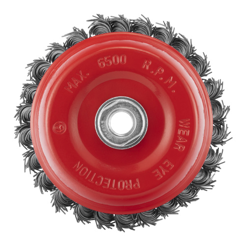 Щетка для УШМ, 125 мм, М14, "чашка", крученая проволока 0.8 мм Matrix по ценам производителя в Санкт-Петербурге с доставкой по всей России