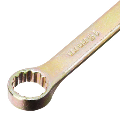Ключ комбинированный, 15 мм, желтый цинк Сибртех купить в Москве с доставкой по всей России | ProtosMarket.ru