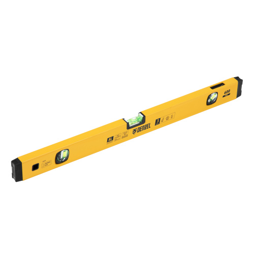 Уровень алюминиевый, магнит, фрезерованный, 3 глазка (1 зеркал.) 0,5 мм/м, 600 мм Denzel по ценам производителя в Санкт-Петербурге с доставкой по всей России