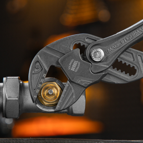 Клещи переставные, кнопочный механизм, обливные рукоятки, сантехнические, 250 мм Denzel купить в Москве с доставкой по всей России | ProtosMarket.ru