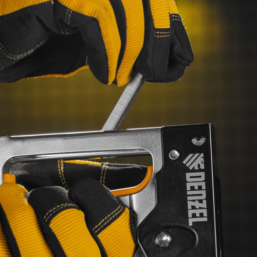 Степлер металлический, скобы в комплекте, 2К рукоятка, тип 53, 6-10 мм Denzel купить в Москве с доставкой по всей России | ProtosMarket.ru