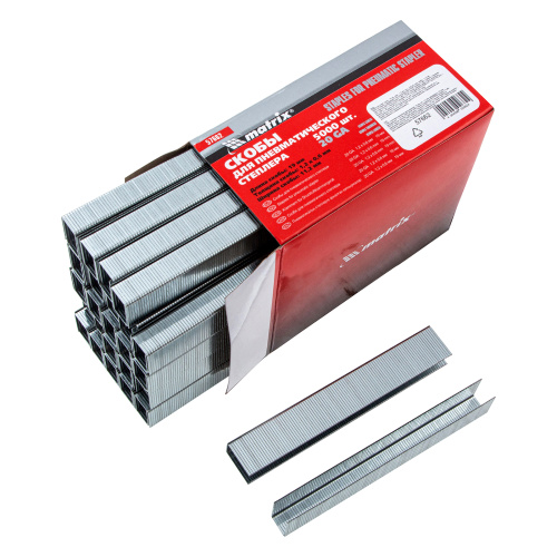 Скобы для пневматического степлера, 19 мм, ширина 1.2 мм, толщина 0.6 мм, ширина скобы 11.2 мм, 5000 шт Matrix купить в Москве с доставкой по всей России | ProtosMarket.ru