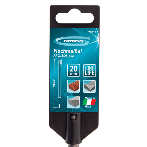 Зубило плоское 20 х 250 мм, Pro, SDS Plus Gross купить в Москве с доставкой по всей России | ProtosMarket.ru