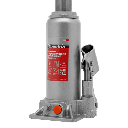 Домкрат гидравлический бутылочный, 6 т, h подъема 216-413 мм Matrix по ценам производителя в Санкт-Петербурге с доставкой по всей России
