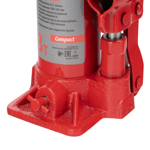 Домкрат гидравлический бутылочный 3т, h подъема 180-320 мм Sparta Compact по ценам производителя в Санкт-Петербурге с доставкой по всей России
