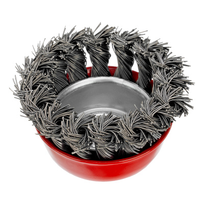 Щетка для УШМ, 65 мм, М14, "чашка", крученая проволока 0.5 мм Matrix по ценам производителя в Санкт-Петербурге с доставкой по всей России