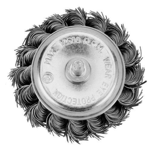 Щетка для дрели, 65 мм, "чашка" со шпилькой, крученая металлическая проволока Matrix по ценам производителя в Санкт-Петербурге с доставкой по всей России