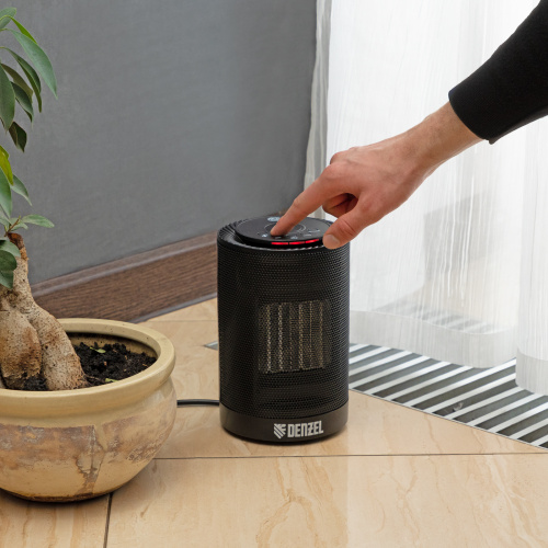 Тепловентилятор электрический керамический DTFC-1200, 3 режима, вентилятор, нагрев 600/1200 Вт Denzel по ценам производителя в Санкт-Петербурге с доставкой по всей России