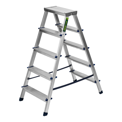Стремянка двусторонняя 5 ступеней, алюминиевая, Сибртех купить в Москве с доставкой по всей России | ProtosMarket.ru