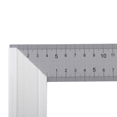 Угольник стальной 300 мм, нержавеющая сталь, градуировка, алюминиевое основание Denzel по ценам производителя в Санкт-Петербурге с доставкой по всей России