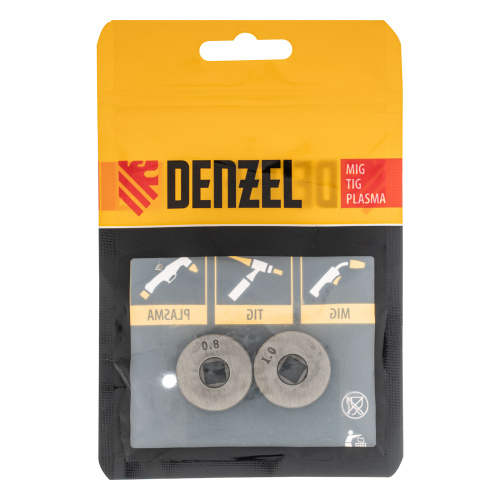 Подающий ролик, U профиль зубчатый под флюсовую проволоку 0,8-1мм посадка квадрат, 2 шт Denzel по ценам производителя в Санкт-Петербурге с доставкой по всей России