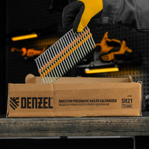 Гвозди для пнев. нейлера (оцинк.) длина - 75 мм, диам. - 3,05 мм, 2000 шт. Denzel купить в Москве с доставкой по всей России | ProtosMarket.ru