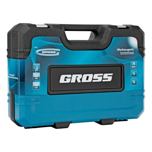 Набор инструментов, 1/4", 1/2", CrV, 120 зубьев, 78 предметов Gross купить в Москве с доставкой по всей России | ProtosMarket.ru