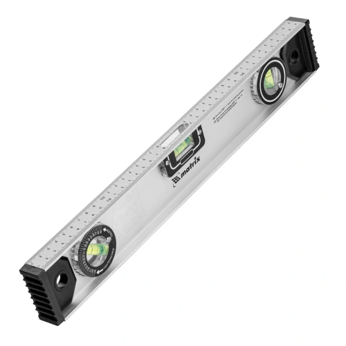 Уровень алюминиевый "Рельс", 400 мм, 3 глазка (1 поворотный) Matrix по ценам производителя в Санкт-Петербурге с доставкой по всей России