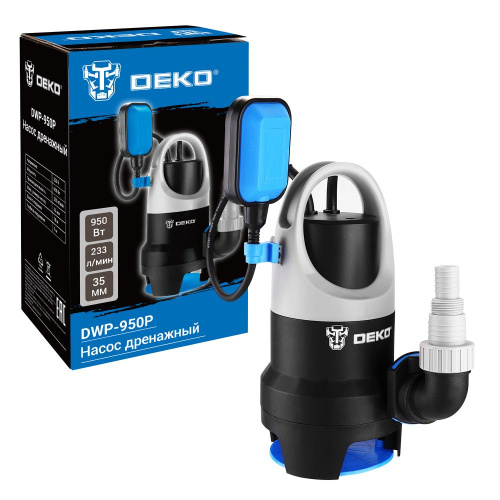 Насос дренажный DEKO DWP-950P (грязевая, поплавок, 220В, 950Вт, пластик) купить в Москве с доставкой по всей России | ProtosMarket.ru