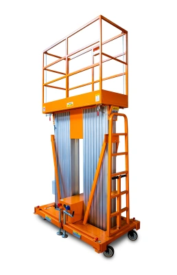 Подъемник мачтовый аккумуляторный 200 кг, 10/12 м, 24/80 В/Ач TOR GTWY10-200S DC 2-мачтовый по ценам производителя в Санкт-Петербурге с доставкой по всей России