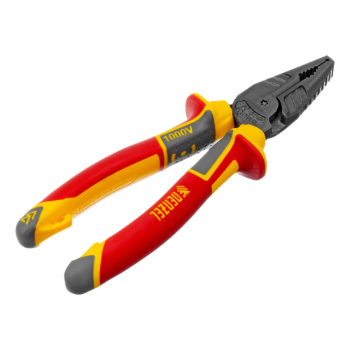 Плоскогубцы комбинированные, диэлектрические трехкомпонентные рукоятки до 1000 В, 180 мм Denzel купить в Москве с доставкой по всей России | ProtosMarket.ru