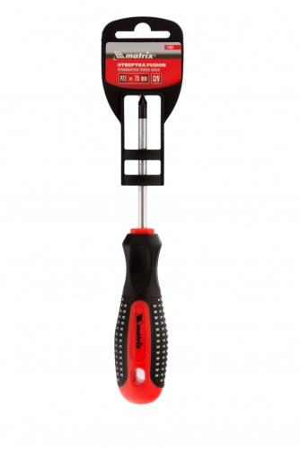 Отвертка Fusion, PZ1 x 75 мм, CrV, трехкомпонентная рукоятка "Anti slip" Matrix купить в Москве с доставкой по всей России | ProtosMarket.ru