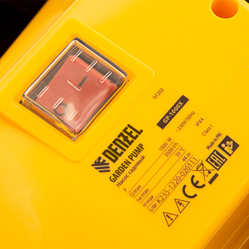 Садовый поверхностный насос GP 1000Х, 1000 Вт, 3500 л/ч, подъем 44 м, нержавейка Denzel купить в Москве с доставкой по всей России | ProtosMarket.ru