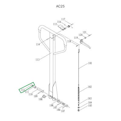 Втулка ролика ручки для гидравлических тележек DF25 купить в Москве с доставкой по всей России | ProtosMarket.ru
