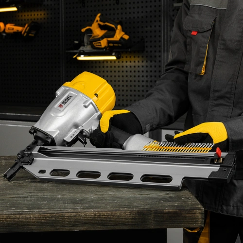 Нейлер пневматический PN2190 для гвоздей SN21 от 50 до 90 мм Denzel купить в Москве с доставкой по всей России | ProtosMarket.ru