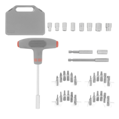 Отвертка с Т-образной эргономичной ручкой и набором насадок, 36 шт, CrV, пластиковый бокс Matrix купить в Москве с доставкой по всей России | ProtosMarket.ru