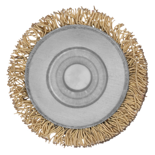 Щетка для дрели, 30 мм, плоская со шпилькой, латунированная витая проволока Matrix по ценам производителя в Санкт-Петербурге с доставкой по всей России