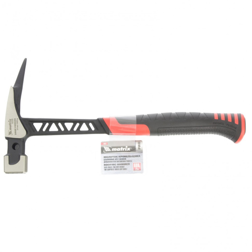 Молоток кровельщика, 600 г, цельнокованый, боек с магнитом, двухкомпонентная обрезиненная рукоятка Matrix Pro купить в Москве с доставкой по всей России | ProtosMarket.ru