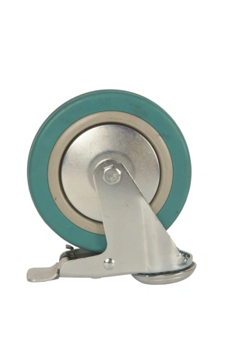 Колесо аппаратное поворотное SChgb 55 125 мм под болт с тормозом (N) по ценам производителя в Санкт-Петербурге с доставкой по всей России