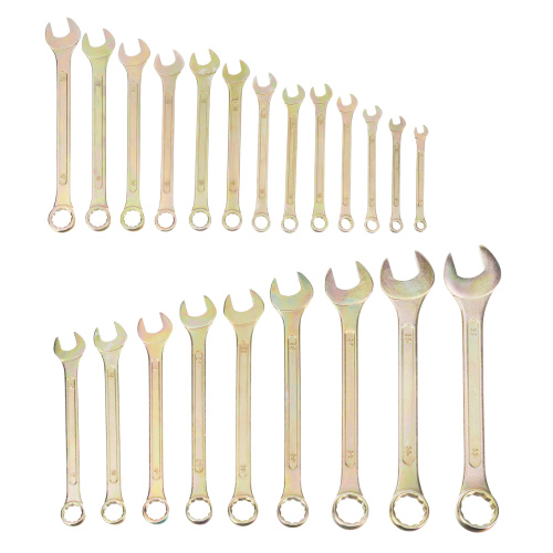 Набор ключей комбинированный 6-32 мм, 22 шт, желтый цинк Сибртех купить в Москве с доставкой по всей России | ProtosMarket.ru