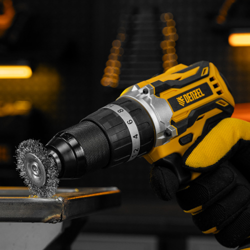 Набор щеток для дрели, 1 Плоская 50мм, 2 Чашки 25-50мм, шпилька, нерж. вит. проволока Denzel по ценам производителя в Санкт-Петербурге с доставкой по всей России