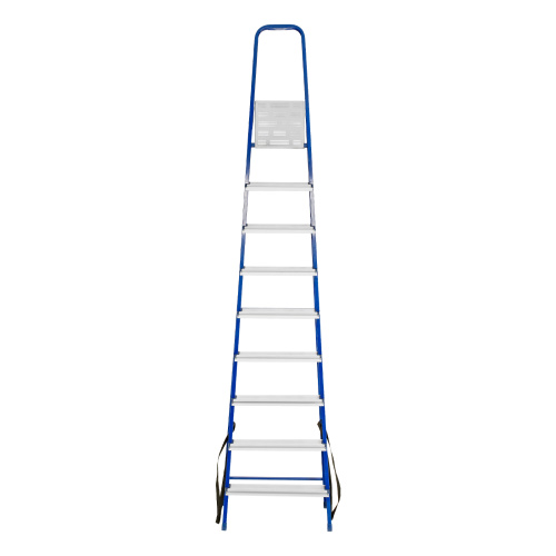 Стремянка, 9 ступеней, стальной профиль, алюминиевые ступени Сибртех купить в Москве с доставкой по всей России | ProtosMarket.ru