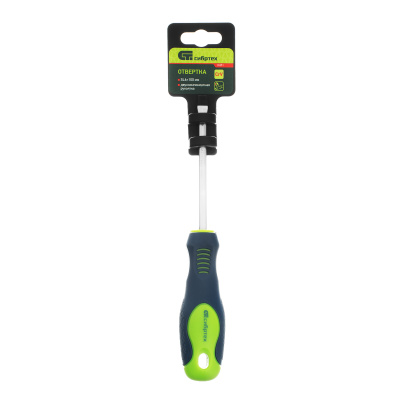 Отвертка, SL6 х 100 мм, CrV, двухкомпонентная рукоятка Сибртех по ценам производителя в Санкт-Петербурге с доставкой по всей России