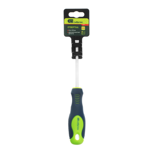 Отвертка, SL6 х 100 мм, CrV, двухкомпонентная рукоятка Сибртех по ценам производителя в Санкт-Петербурге с доставкой по всей России
