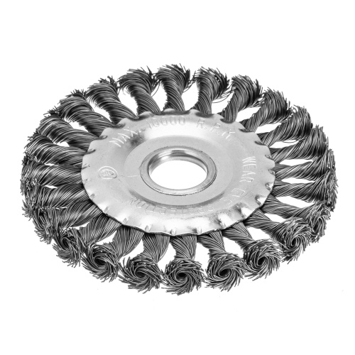 Щетка для УШМ 125 мм, посадка 22.2 мм, плоская, крученая проволока 0.5 мм Matrix по ценам производителя в Санкт-Петербурге с доставкой по всей России