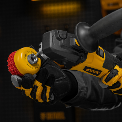 Щетка для УШМ, 75 мм, Чашка, нейлоновая щетина, М14 Denzel по ценам производителя в Санкт-Петербурге с доставкой по всей России