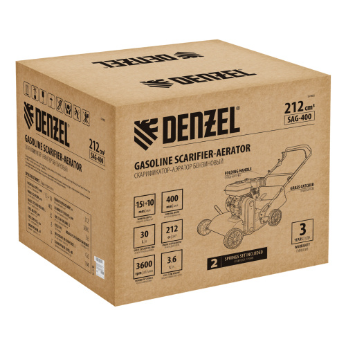 Скарификатор-аэратор бензиновый SAG-400, 212 см3, -15/+10 мм, 40 см Denzel по ценам производителя в Санкт-Петербурге с доставкой по всей России