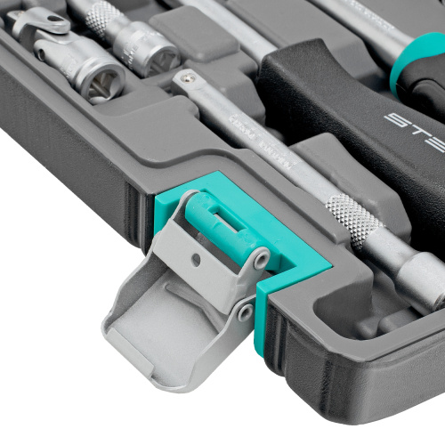 Набор инструментов, 1/4", CrV, пластиковый кейс 57 предметов Stels купить в Москве с доставкой по всей России | ProtosMarket.ru