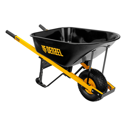 Тачка строительная, усиленная, объем 140 л, 230 кг, колесо 15х6.00-6 Denzel купить в Москве с доставкой по всей России | ProtosMarket.ru