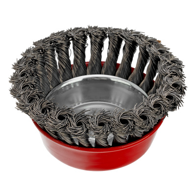 Щетка для УШМ, 100 мм, М14, "чашка", крученая проволока 0.5 мм Matrix по ценам производителя в Санкт-Петербурге с доставкой по всей России