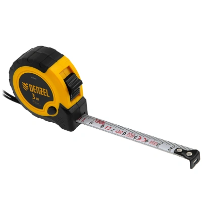 Рулетка 3м х 13мм, двухкомп. корпус, кнопка-пауза Denzel по ценам производителя в Санкт-Петербурге с доставкой по всей России