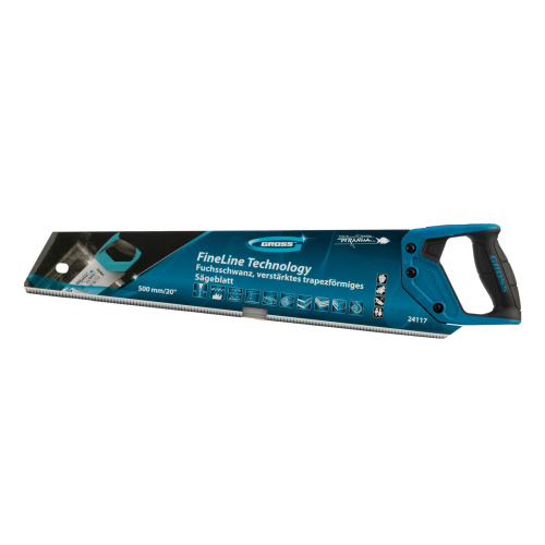 Ножовка по дереву Piranha, усиленное трапецевидное полотно, 500 мм, 11-12 TPI, зуб3D, каленый зуб, двухкомпонентная рукоятка Gross купить в Москве с доставкой по всей России | ProtosMarket.ru