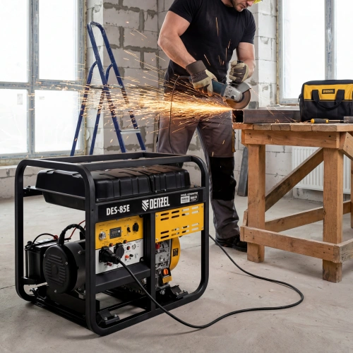 Генератор дизельный DES-85E, 8,5 кВт, 230 В, 16 л, электростартер Denzel по ценам производителя в Санкт-Петербурге с доставкой по всей России