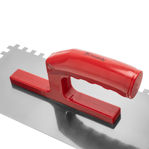 Гладилка стальная, 280 x 130 мм, зеркальная полировка, пластмастмассовая ручка, зуб 8 x 8 мм Matrix по ценам производителя в Санкт-Петербурге с доставкой по всей России